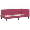 Corner Bed Frame with Headboard Burgundy 80 Cm X 200 Cm Velvet