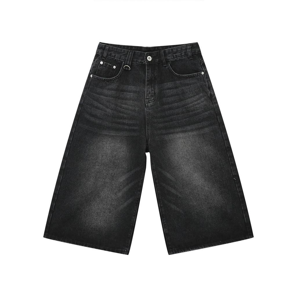 Men's 2025 Korean Style Retro Wide-Leg Cropped Bell Bottom Jeans