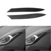 2x Real Black Carbon Fiber Light Eyebrow Cover Trim For Jaguar F-TYPE 2013-