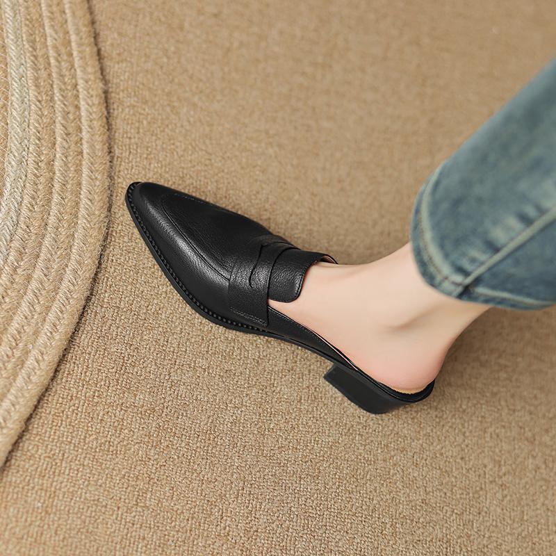 Pantofole da donna e sandali da donna Mules Scarpe a punta Ciabatte Albicocca Esterno Con Taglia Piccola Premium Eva Elegante Vip