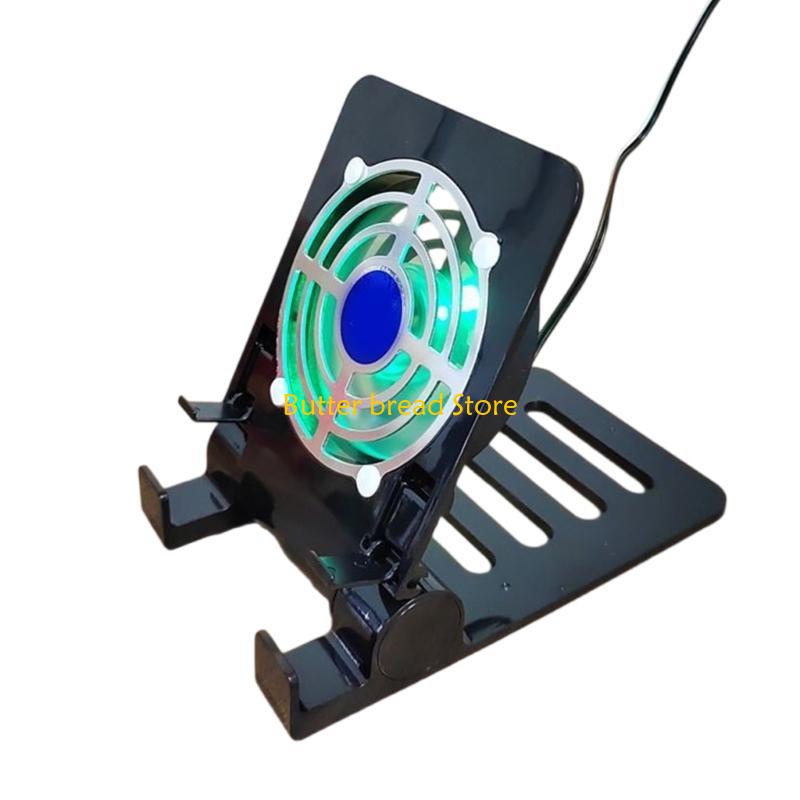 

W89C Foldable Phone Holder Rack With Cooling Fan Radiator For Tablet Quiet Operations