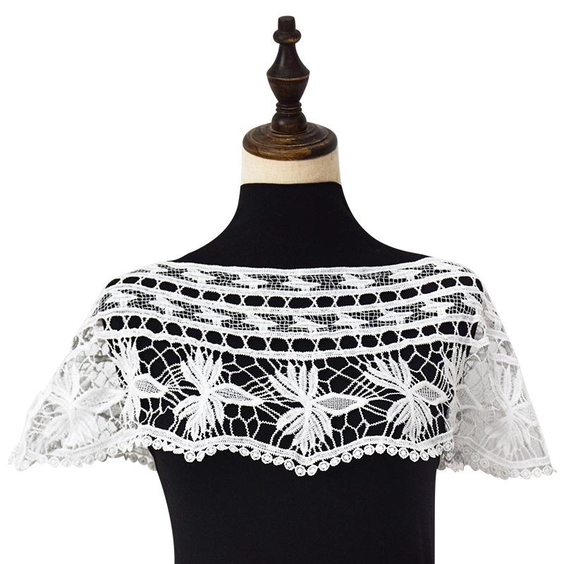 Ming style standing collar, Tn Plus Running Shoes Han lace embroidery, Han and Western fusion tassel shawl, hollowed out cloud shoulder AL102-1-2