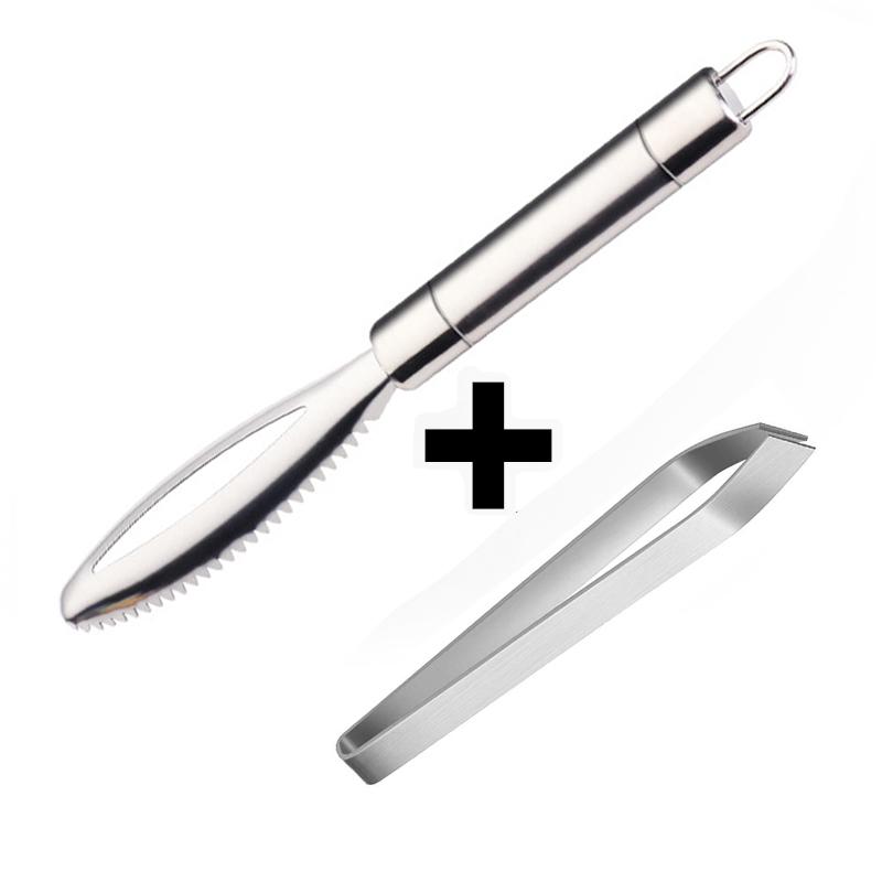 Fish Skin Brush Stainless Steel Fish Cleaning Scraper Knife Quick Scraping Fish Scale Skin Remover Fish Scraping Peeler