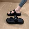 Summer Slippers Women's New Non-slip Thick-soled One-word Cool Skirt Versatile Fashion Beach Sandals