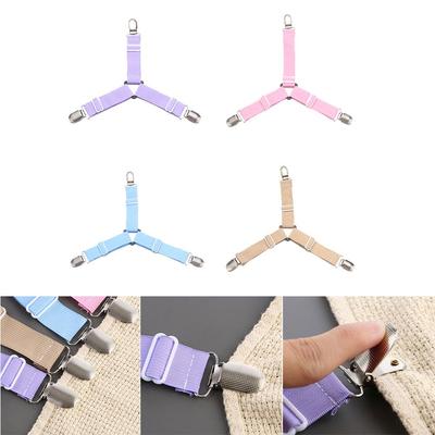 Non-slip Straps Suspenders Grippers Elastic Belt Bed Sheets Buckle Mattress Clip Fastener