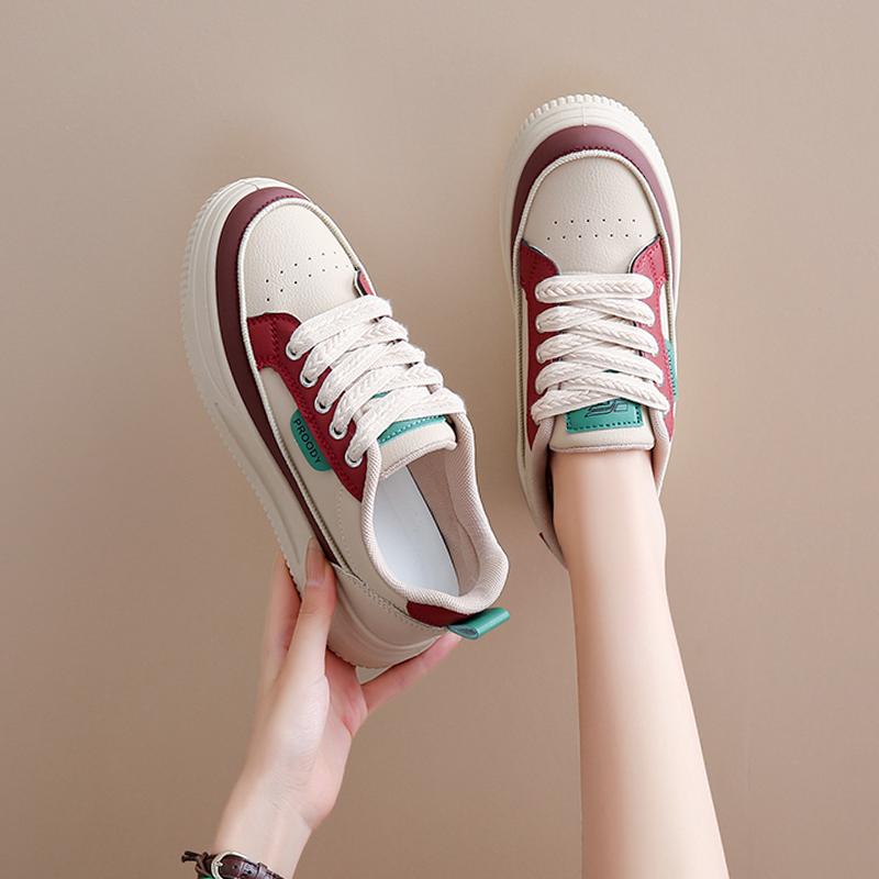 Autumn new models are not tired feet, pregnant women's soft-soled sports shoes, thick-soled casual little white board shoes