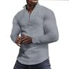 Men's Spring and Autumn Small Checkered Sweater Stand-up Collar Half-section Zipper Long-sleeved Jacquard Men's Tops Are Trendy and Versatile