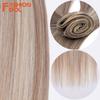 FASHION IDOL 26 inch Yaki Straight Hair Extensions Salon Synthetic Hair Bundles High Temperature Fiber Ombre Blonde Fake Hair
