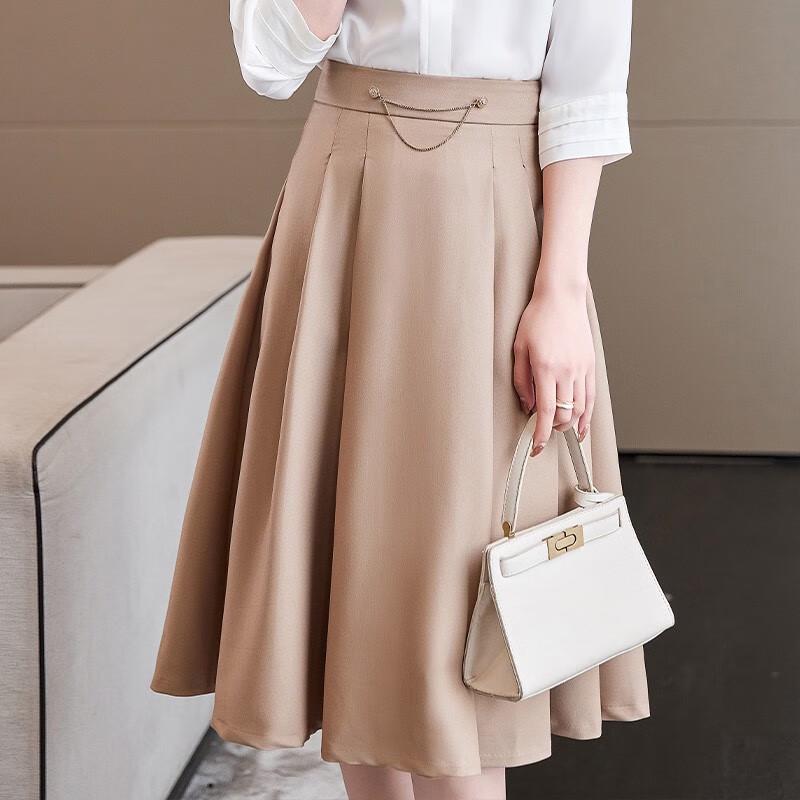 Trueman Women s Versatile A-Line Midi Skirt L