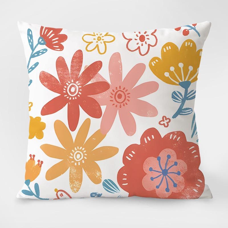 Simple Floral Pillowcase Dormitory Decoration Office Living Room Sofa Home Pillowcase