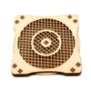 1/4Pcs Wooden Kinetic Coasters Farmhouse Rustic Heat-resistant Coffee Mug Cup