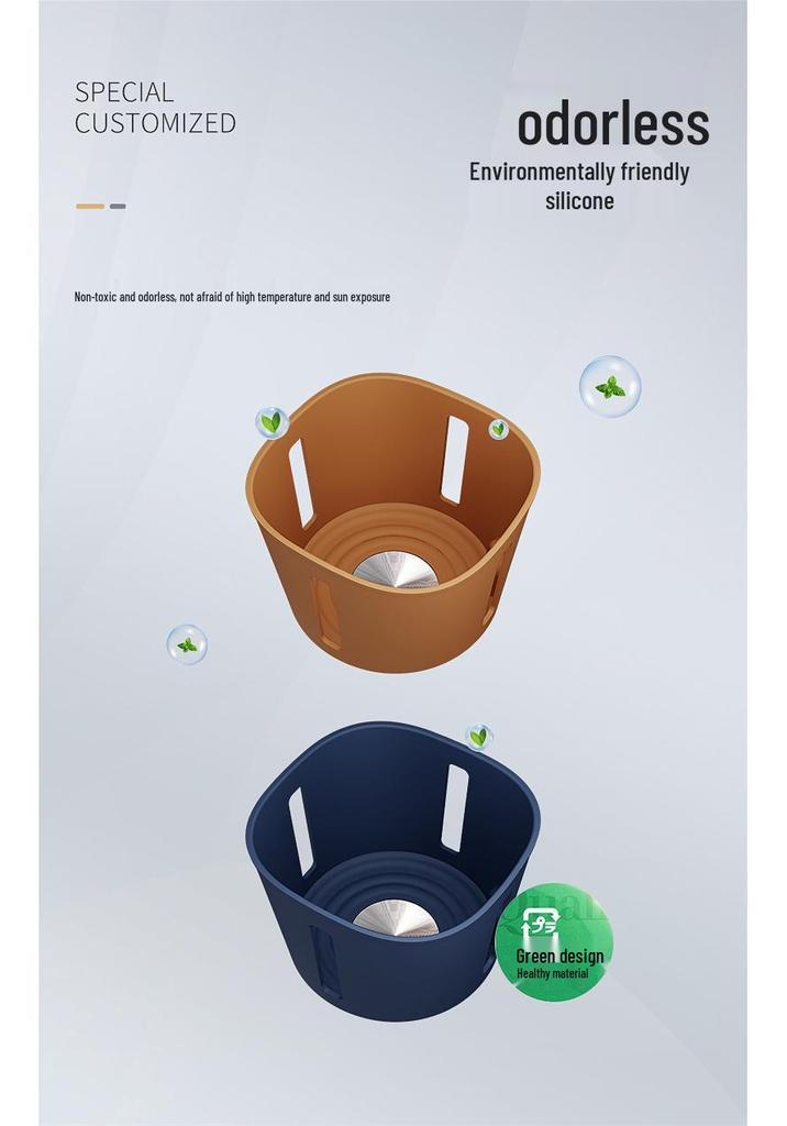 Zeekr 9X Three-Row Silicone Water Cup Holder: Anti-Scratch, Anti-Slip Rear Protection Accessory