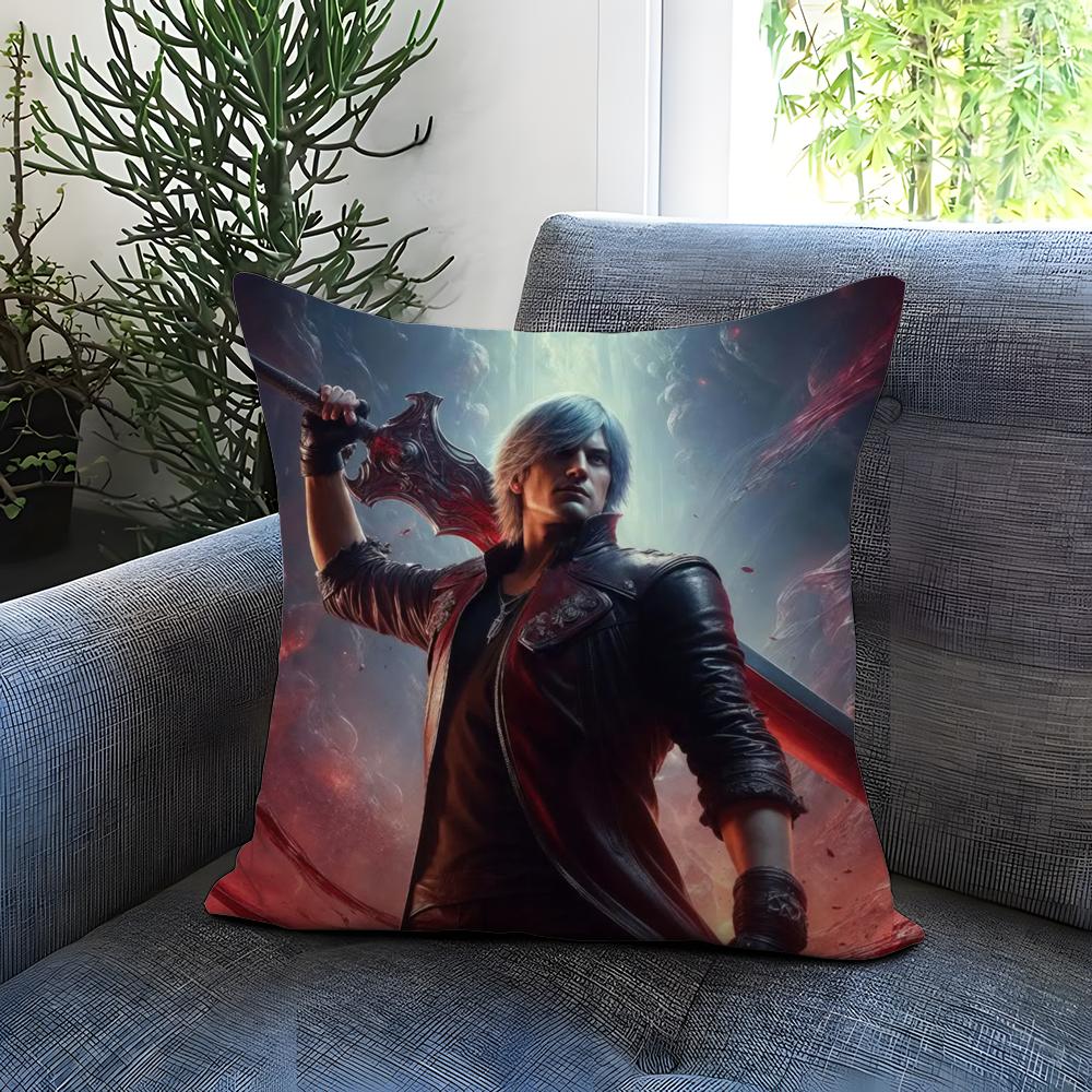 D-Devil May CryS Cushion Cover Comfortable Reversible Pillow Cover Ideal for Car Sofa Bedroom & Beyond