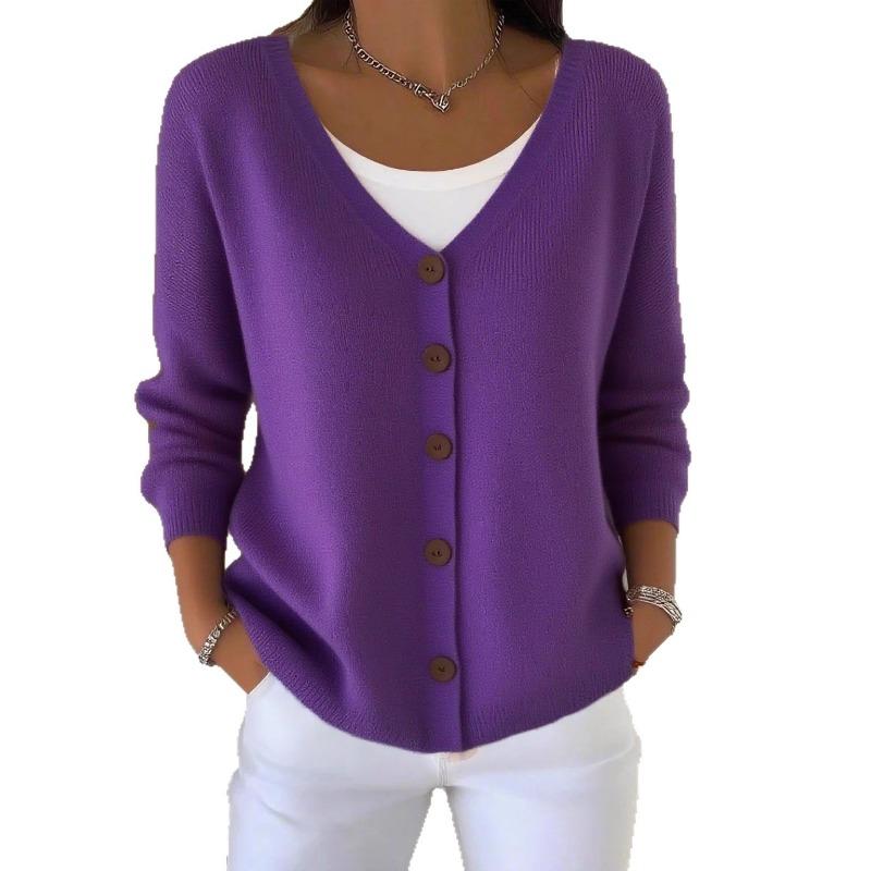 Autumn and Winter New Style Knitted Cardigan for Women Solid Color Casual Fashion Sweater Jacket Women's