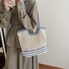 Hollow woven bag women's summer new knitted bag large capacity shoulder messenger tote bag vacation beach bag