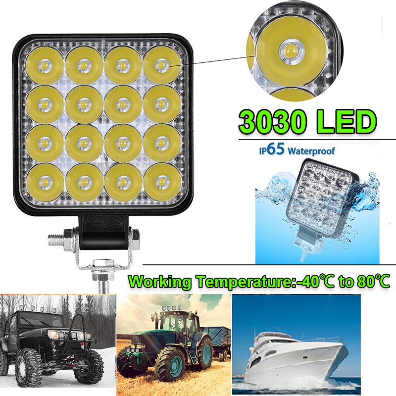 Car Headlights, Night Driving Lights, Fog Lights, 12v/9-30v LED Work Lights, Square Spotlights/Floodlights, Outdoor Lighting
