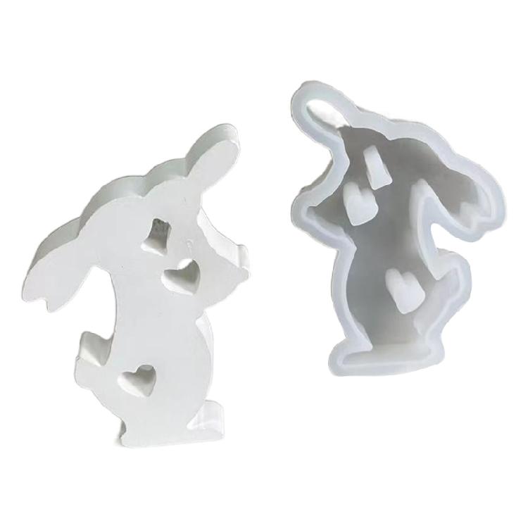 Easter Rabbit Candle Holder Silicone Mold Rabbit Butterfly Candlesticks Mold