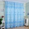 Printed Tulip Window Screen Polyester Sheer Curtains Fashion Drape Curtain  For Living Room