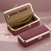 Unisex Jewelry Box Fashion Glasses Case - RFID Blocking, Travel Jewelry Case Bag Charm Storage Box Fashion Pencil Bag with Kiss Lock, Coin Purse