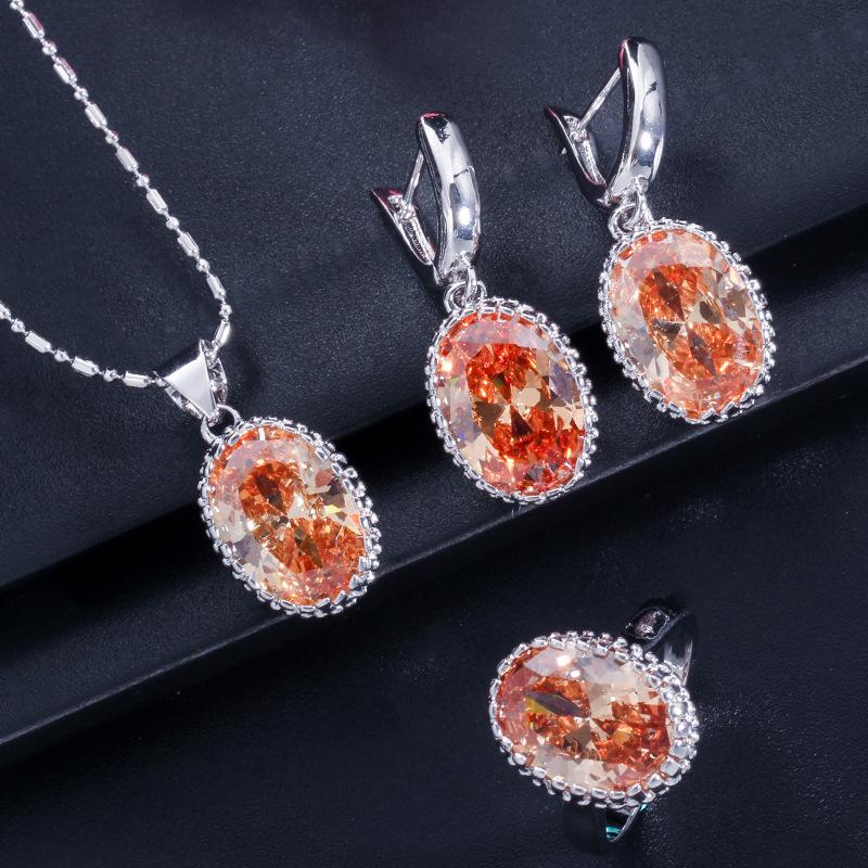 

Комплект: Цепочка, Ожерелье с цирконом, Кольцо, Серьги, Набор украшений. 9