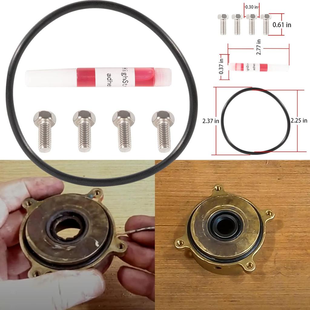 Raw Water Pump Repair Rebuild Kit Fit for 1999-2005 Volvo Penta Gas Sterndrive Replaces Johnson 09-5000