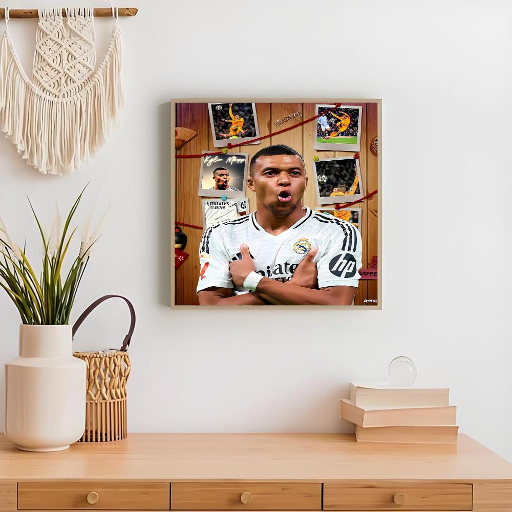 Mbappe 5D Diy Diamond Painting Round Diamond Diy Frameless Holiday Artwork Suitable For Home Office Wall Decoration