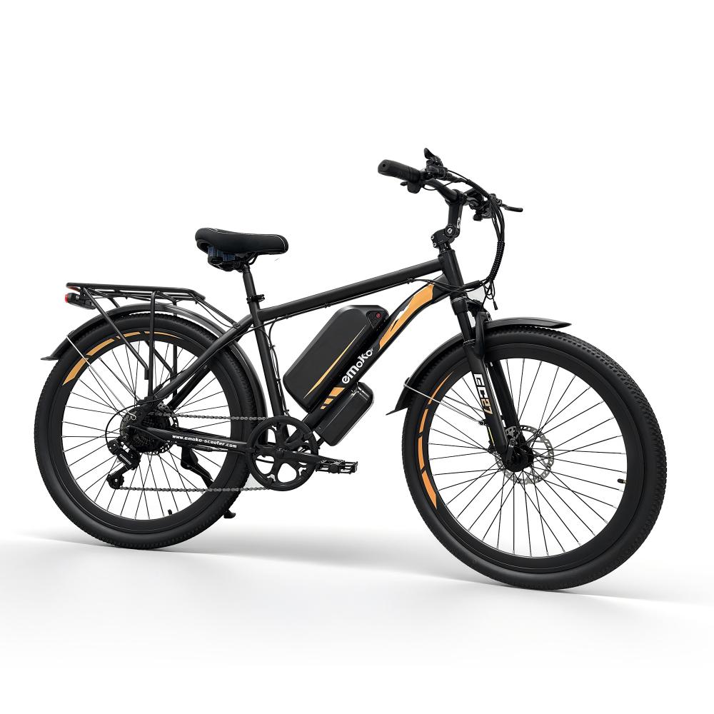 Emoko EC27-D City Cargo E-Bike with 500W 48V45Ah City Commuter E-Bike, Rear Cargo Rack, 27" Pedelec for Market Shopping & Delivery
