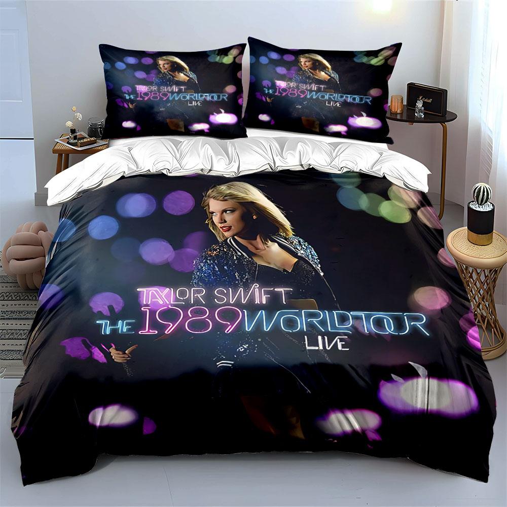 1989 World Tour Live Design Bedding Duvet Cover Set Duvet Cover Pillowcases (1*Duvet Cover 2*Pillowcases, without duvet insert)