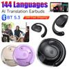 AI Real-time Language Translation Earphones Wireless BT 144 Languages Ear Hanging Headphone Translator for Travel Business