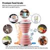Collapsible Water Bottle  Camping Cup With Carabiner  Reuseable Silicone Foldable Leak Proof Portable Sports Travel Water Bottles For Outdoor  Travel