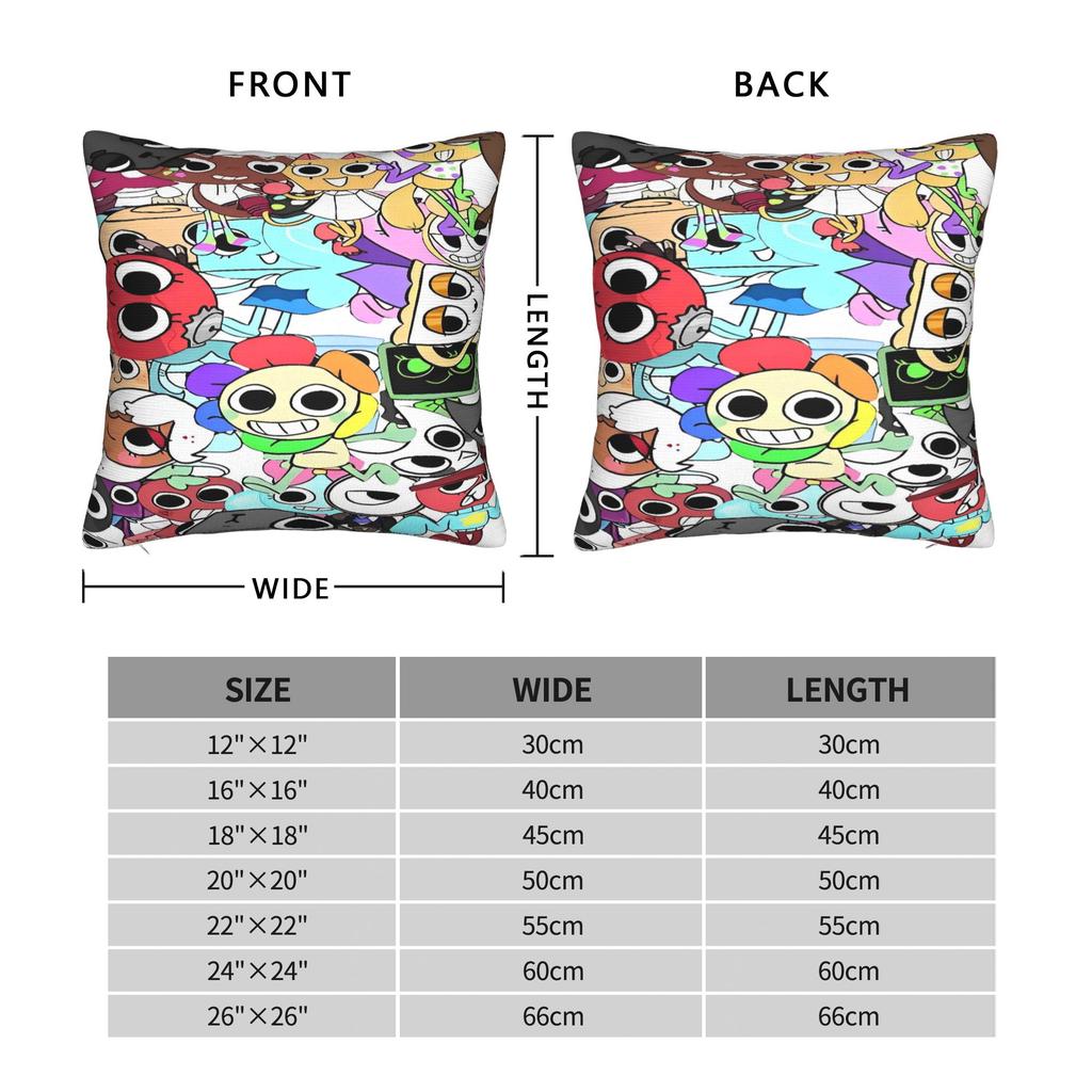 Dandys Värld Spel Tecknad Kuddfodral Mjuk Kuddefodral Mode Kuddfodral För Soffa Sovrum Heminredning