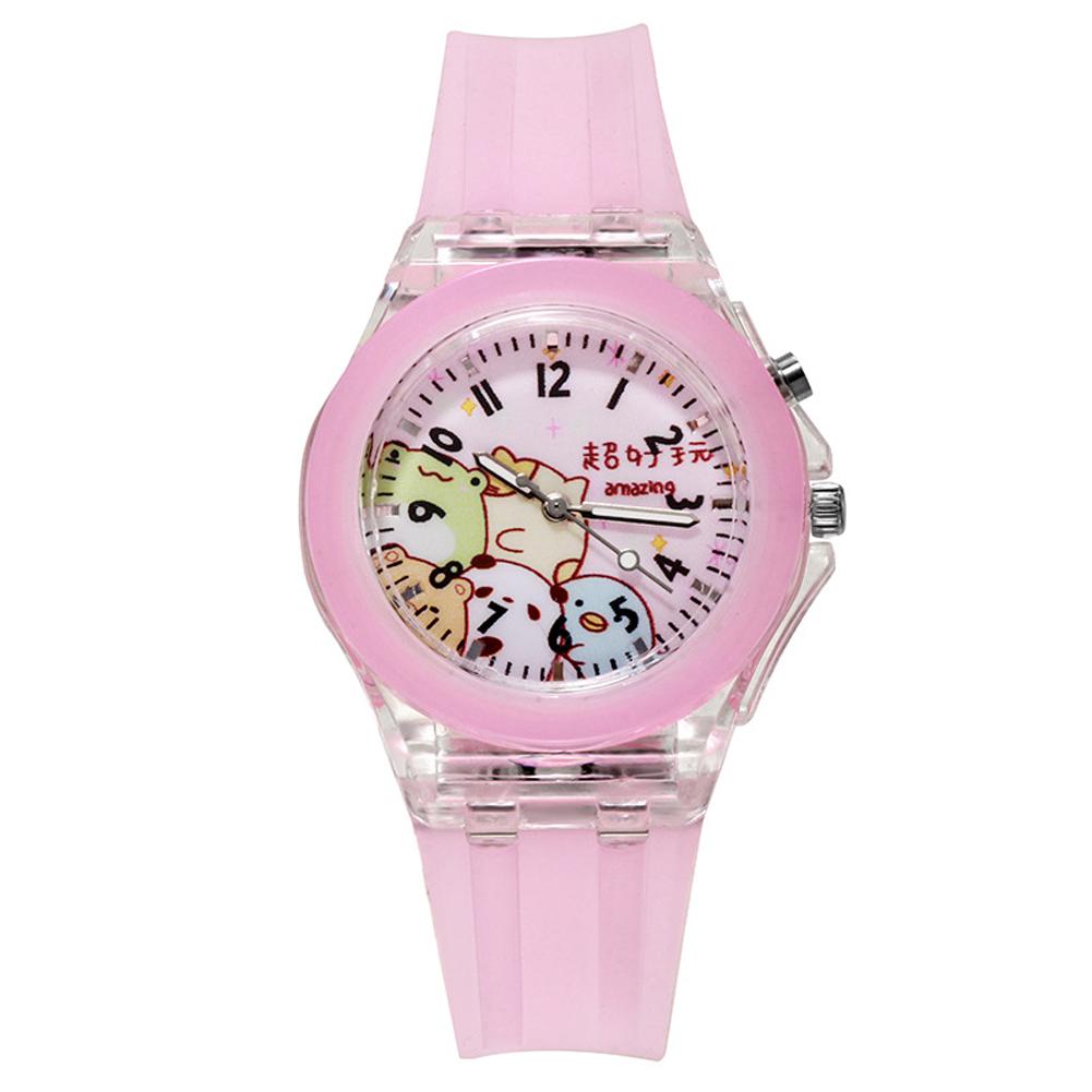 Kolip Children's Watch Cartoon Cute Translucent Luminous Silicone LED Watch