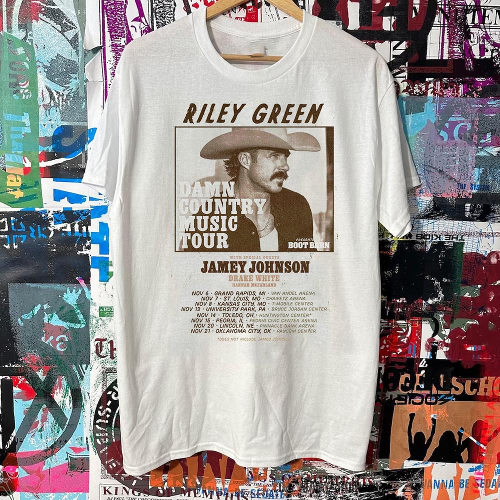 COUNTRY SENSATION RILEY GREEN DAMN COUNTRY MUSIC TOUR T Shirt Full Size S-5XL Unisex T-Shirt XL