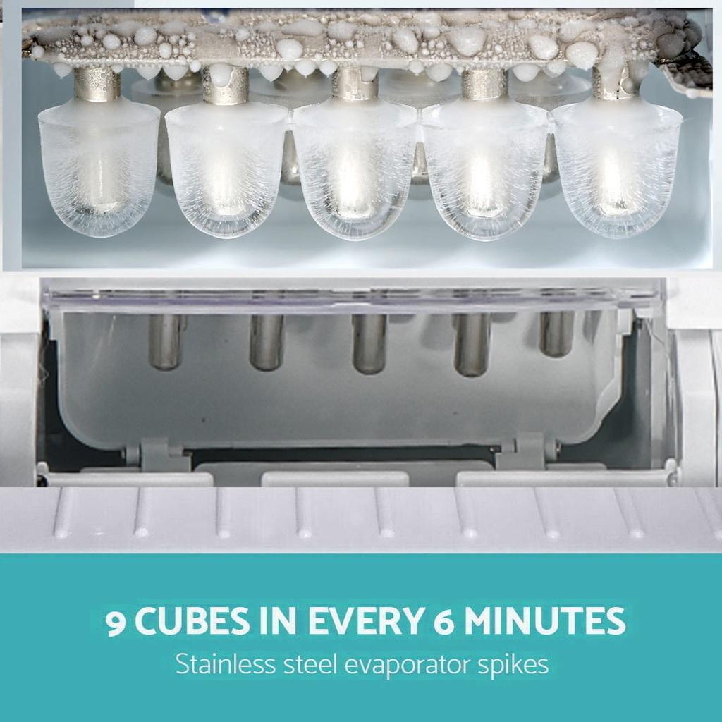 105W 2L Automatic Electric Ice Maker Bullet Round Block Ice Cube Making Machine Home Office Small Bar Coffee Shop Portable