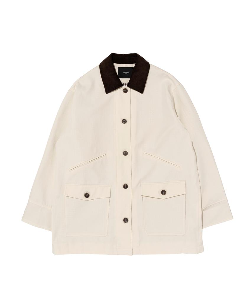 Cargobros For Woman Collared Half Work Jacket (Ivory)