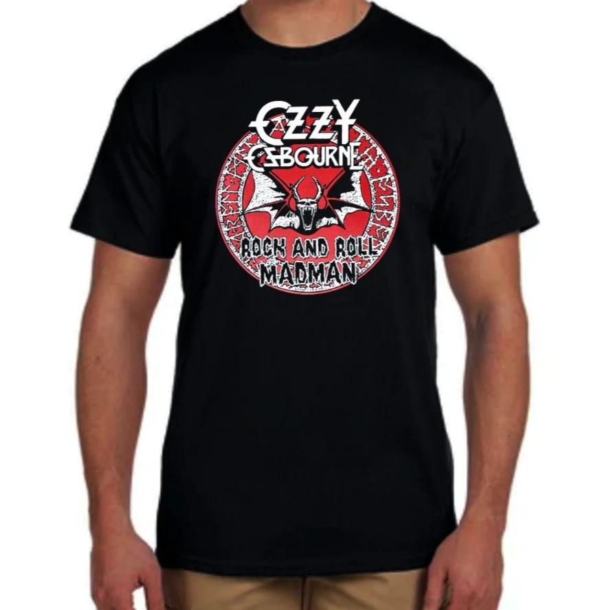 Ozzy Osbourne Rock and Roll Madman Men s Black T-Shirts M