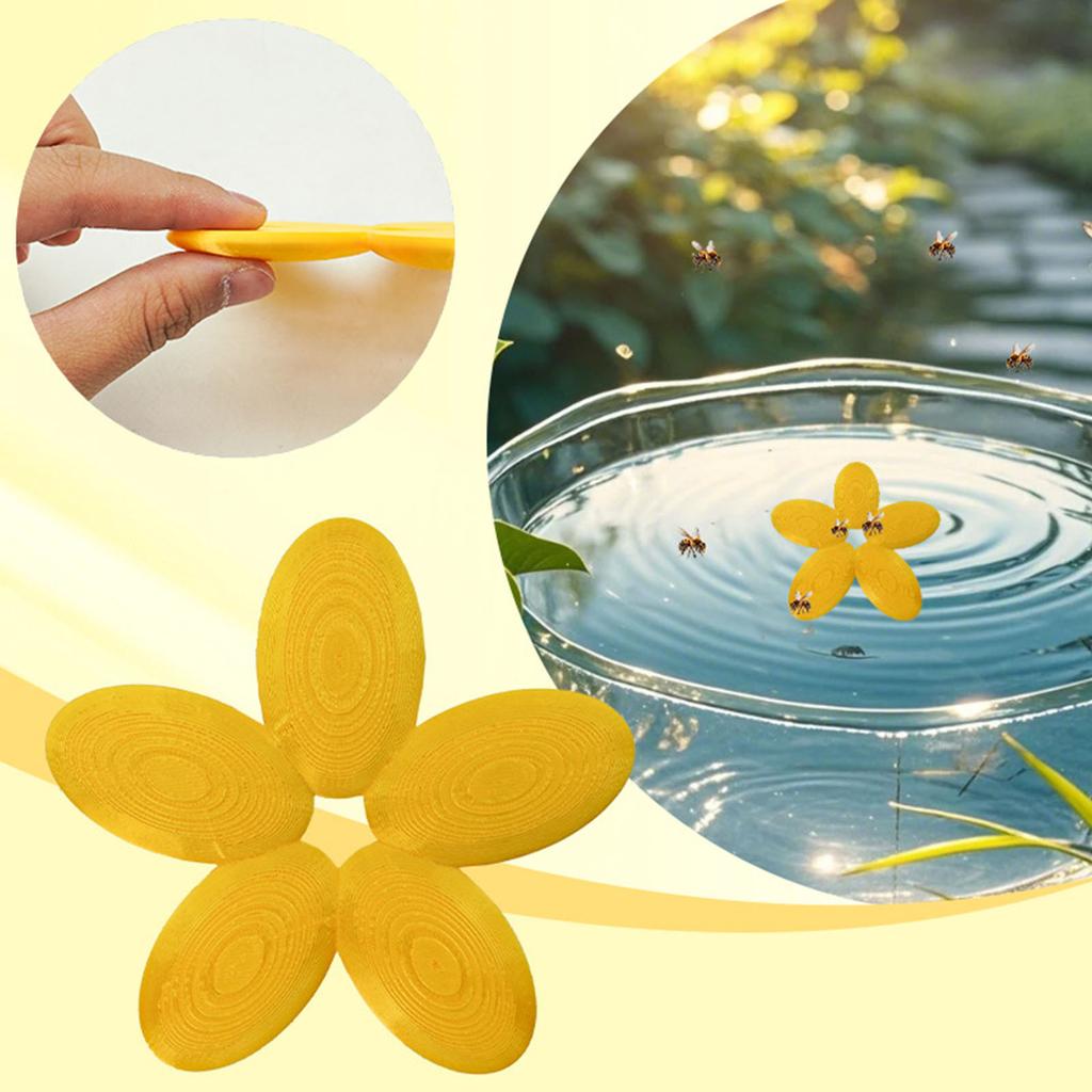 Plateforme Portable Jaune de Stations de Boisson pour Pollinisateurs pour Balcon Bains d'Oiseaux Sécurise Jardin Cour Arrière Protecteur contre les Insectes