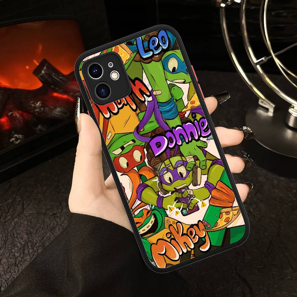 Animated N-Ninja T-Turtles TV Phone Case For IPhone 16e 16 15 14 13 12 11 Pro Max X XS Max Plus Matte Clear