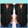 Classic Womens Polyester Vneck Long Sleeve Blouse For Office And Casual Wear