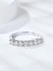 925 Silver Round Zircon Shiny Gorgeous Rings For Women Engagement Wedding High Quality Fine Jewelry