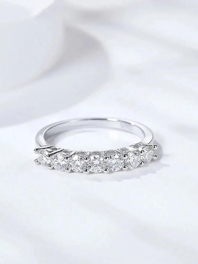 925 Silver Round Zircon Shiny Gorgeous Rings For Women Engagement Wedding High Quality Fine Jewelry