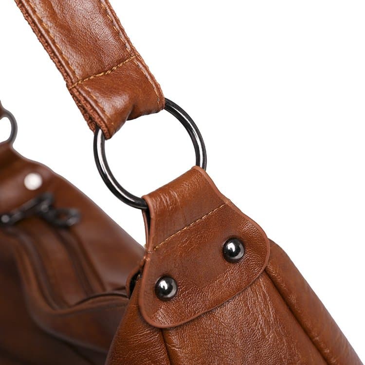 Damen Weiches Leder Großvolumige Ein-Schulter Umhängetasche