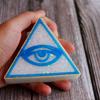 Box Resin Molds Silicone Jewelry Holder Molds Set for Triangle Shape Mold Blue Eye Trinket Holder for Case Epoxy Mold Wi