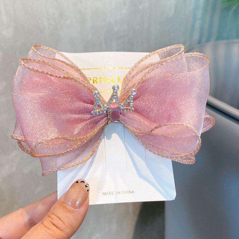 Large Bow Hair Clip for Girls - Princess Hair Accessory