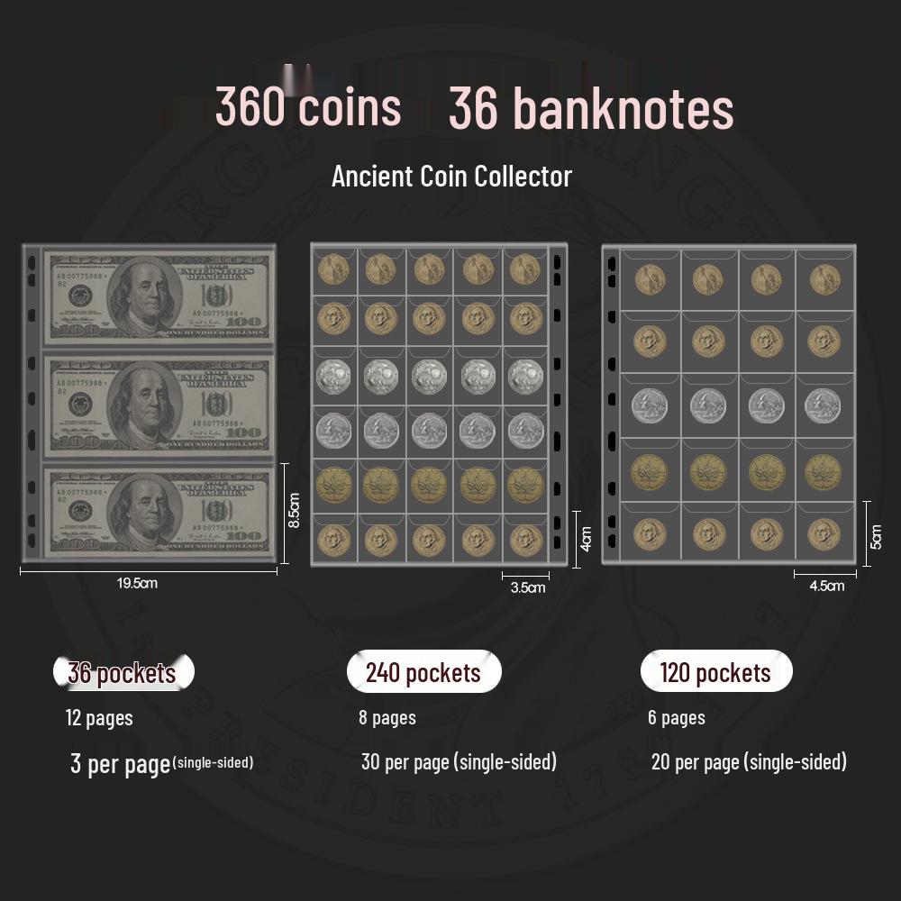 Fireproof Zodiac Coin and Banknote Collection Album