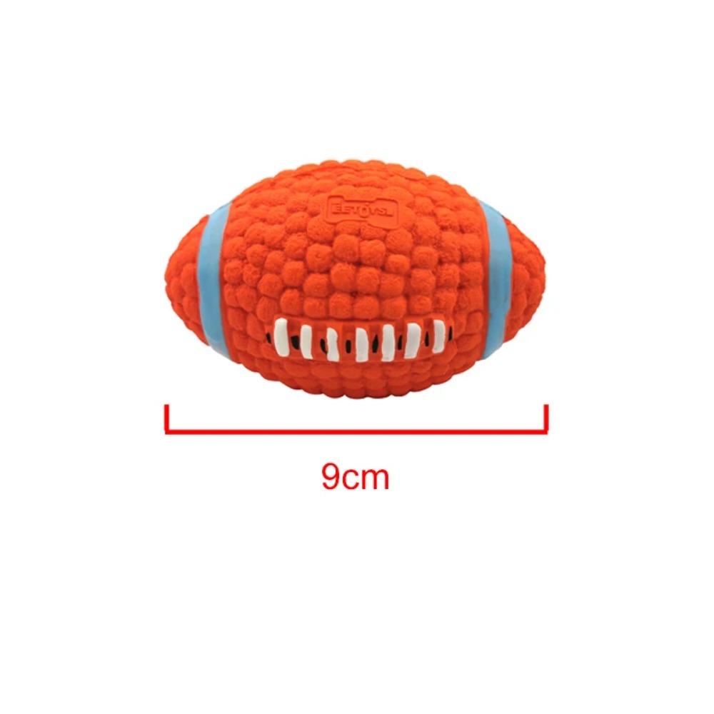 New Pet Dog Natural Latex Sound Toy Ball Rugby Volleyball Soccer Anti Bite Interactive Dogs Teething Chewing Toys Pet Products