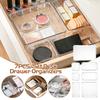 7pcs/set Desktop Transparent Storage Box Book Sundries Drawer Organizer Cosmetic Make Up Tool Storage Box