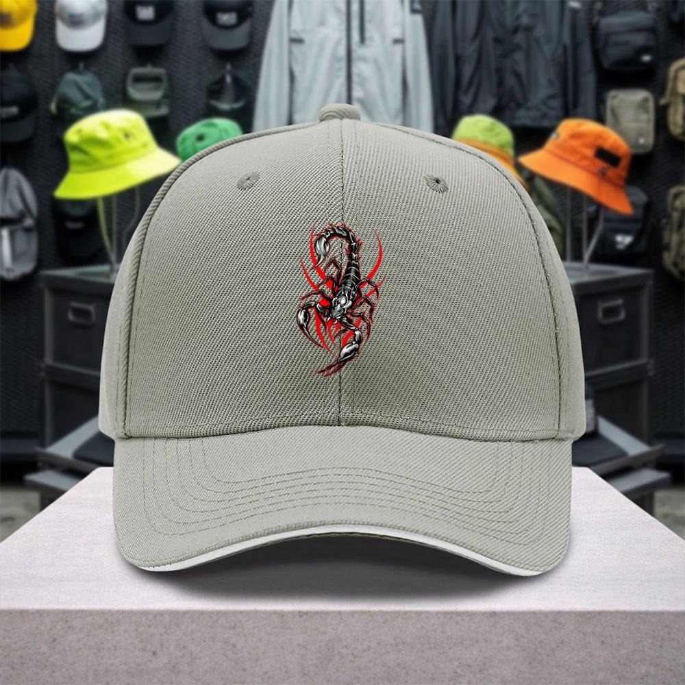 Scorpion Pattern Adjustable Baseball Cap Unisex Lightweight Outdoor Sports Casual Party Street Fashion Cap