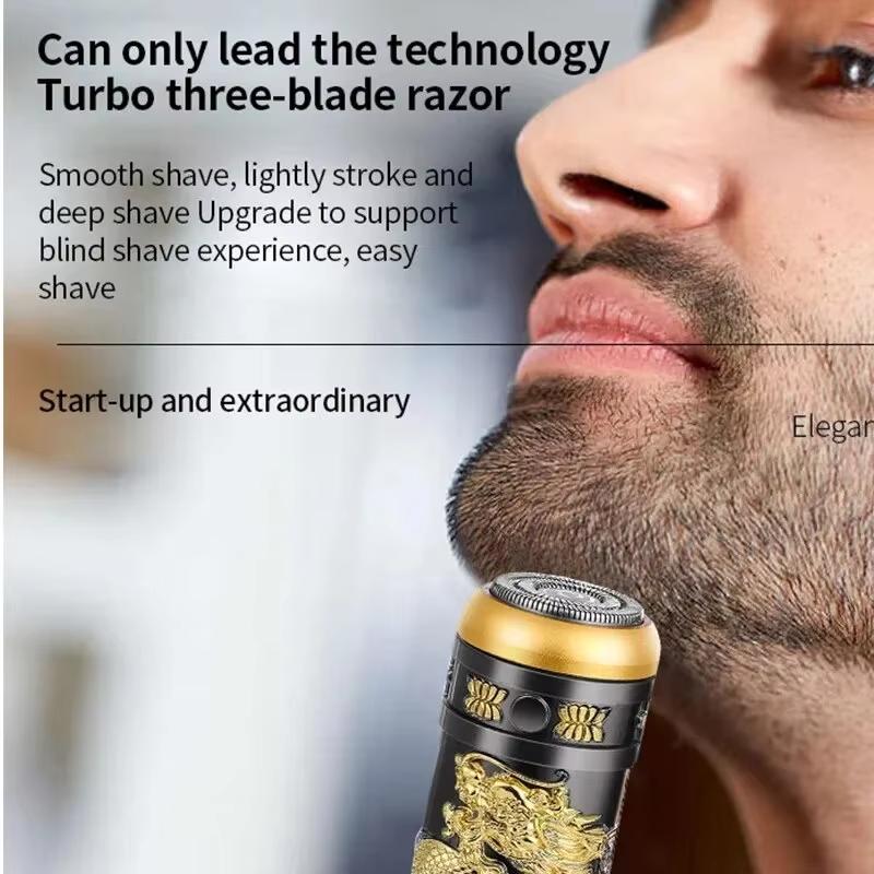 Dragon Head Shaver For Men Mini Razor Portable Shaver USB Charging Dragon Pattern Car Razor Easy to Carry Durable