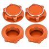 Lightweight Aluminum Alloy Hex Wheel Nuts 17mm Anti Loose Dustproof Hex Nut for 18 RC CarOrange